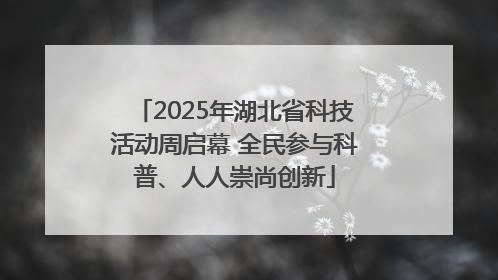 2025年湖北省科技活动周启幕 全民参与科普、人人崇尚创新