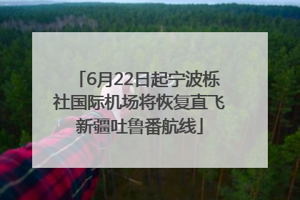 6月22日起宁波栎社国际机场将恢复直飞新疆吐鲁番航线